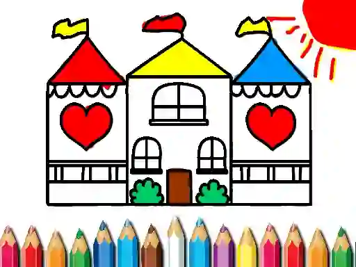 Spel Back To School Coloring Book DOLL HOUS aanlyn
