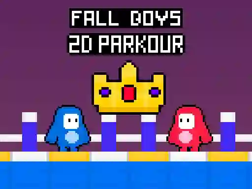 Spel Fall Boys 2D Parkour aanlyn
