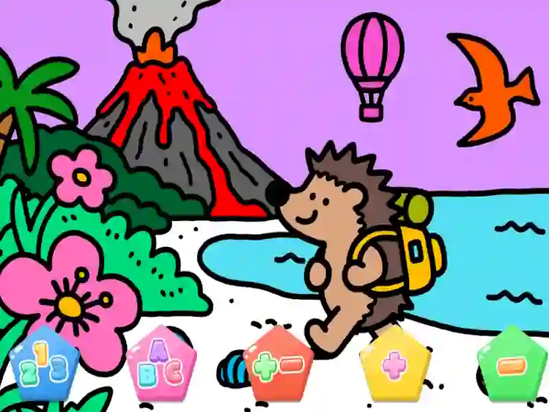 Spel Color By Code Volcano Hedgehog aanlyn
