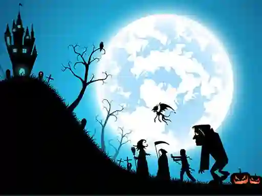 Spel Happy Halloween Jigsaw aanlyn