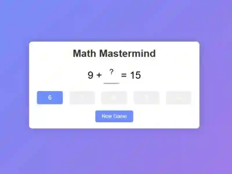 Spel Math Mastermind aanlyn