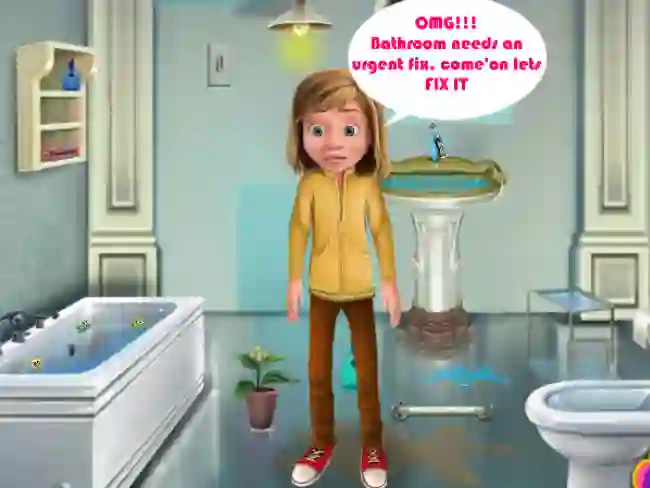 Spel Riley Bathroom Cleaning aanlyn