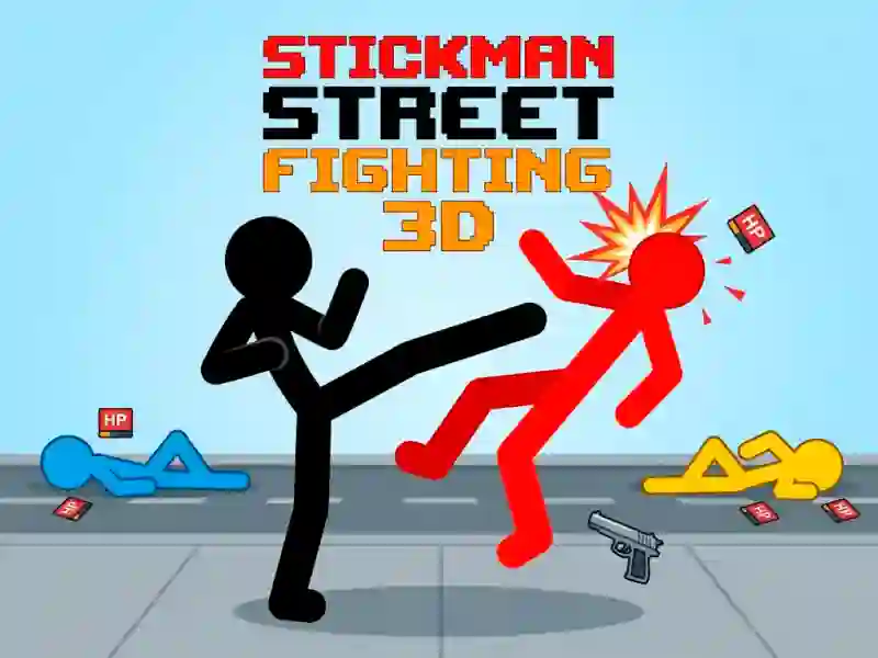 Spel Stickman Street Fighting 3d aanlyn