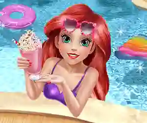 Spel Mermaid Princess Pool Time aanlyn