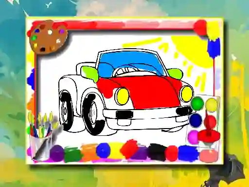 Spel Cartoon Cars Coloring Book aanlyn