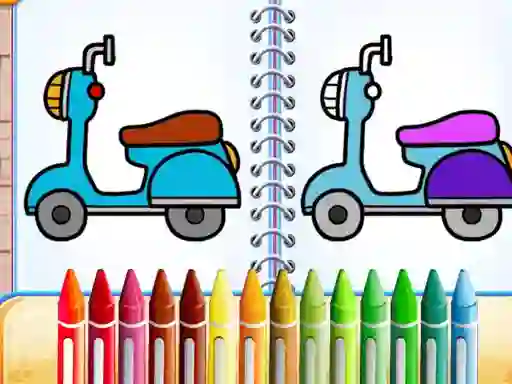 Spel Cute Bike Coloring Book aanlyn