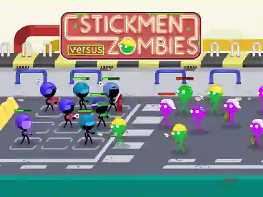 Spel Stickmen Versus Zombies aanlyn