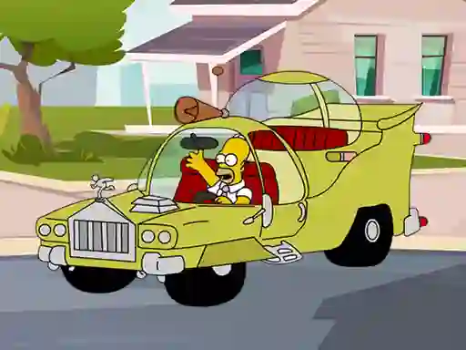 Spel The Simpsons Car Jigsaw aanlyn