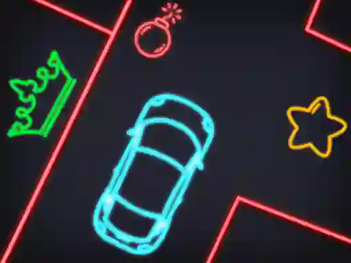 Spel Neon Car Puzzle aanlyn