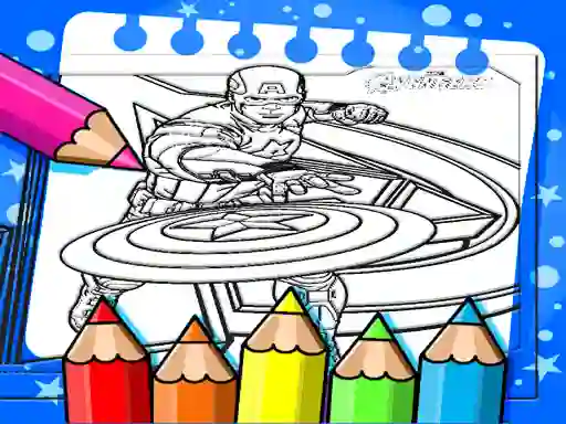 Spel Captain America Coloring Book aanlyn