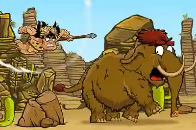 Spel Caveman Hunt aanlyn