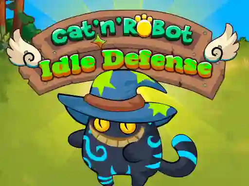 Spel Cat'n' Robot Idle Defense aanlyn