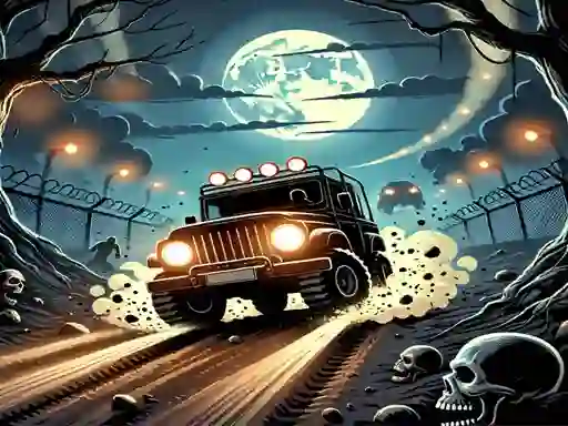 Spel Racing Car Destroying Zombie aanlyn