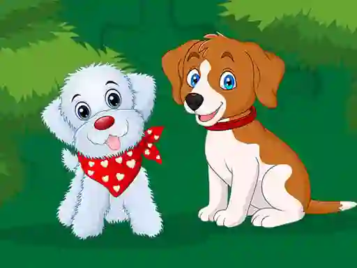 Spel Cute Puppies Jigsaw aanlyn