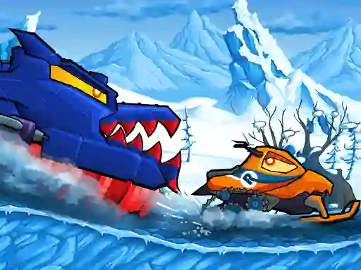 Spel Car Eats Car: Winter Adventure aanlyn