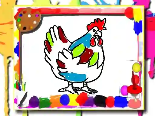 Spel Chicken Coloring Book aanlyn