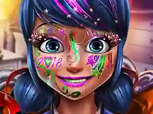 Spel Dotted girl new year makeup aanlyn