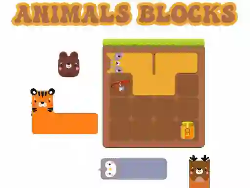 Spel Animals Blocks aanlyn