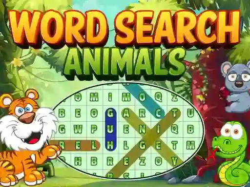 Spel Word Search Animals aanlyn