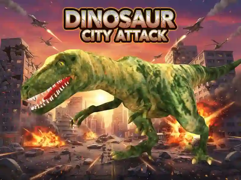Spel Dinosaur City Attack aanlyn