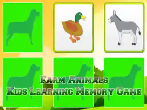 Spel Farm Animals Kids Learning  Memory aanlyn