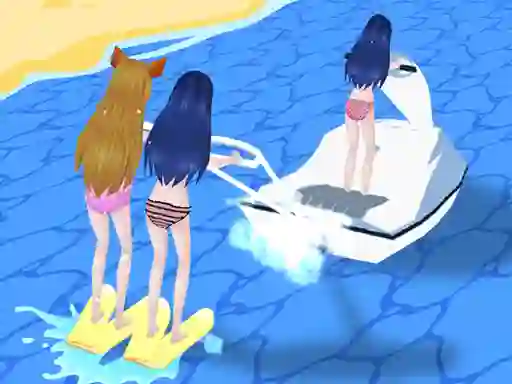 Spel Girl Surfer 3D aanlyn