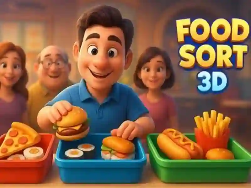 Spel Food Sort 3D aanlyn