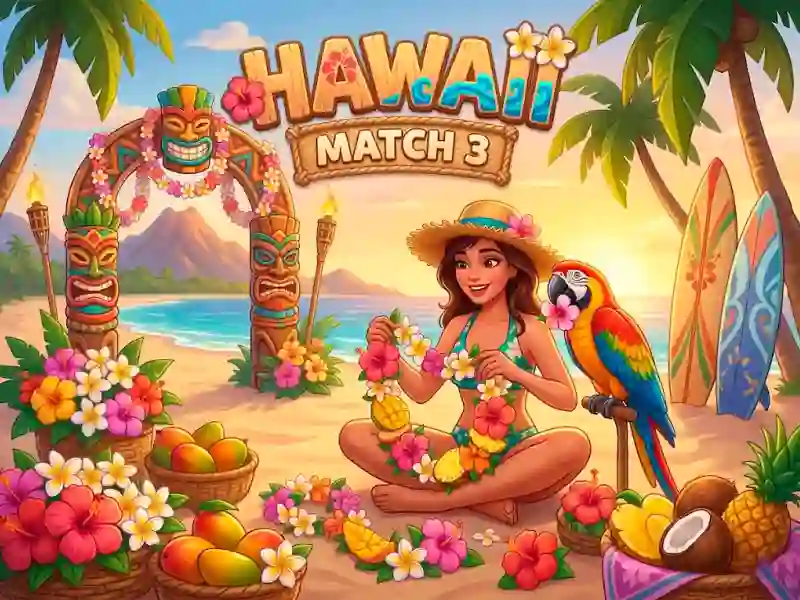 Spel Hawaii Match 3 aanlyn