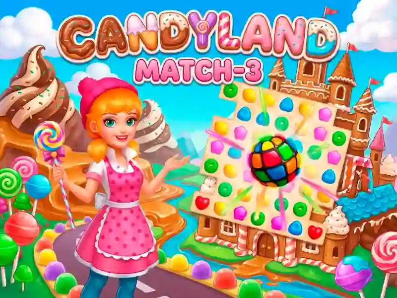Spel Candyland: Match-3 aanlyn
