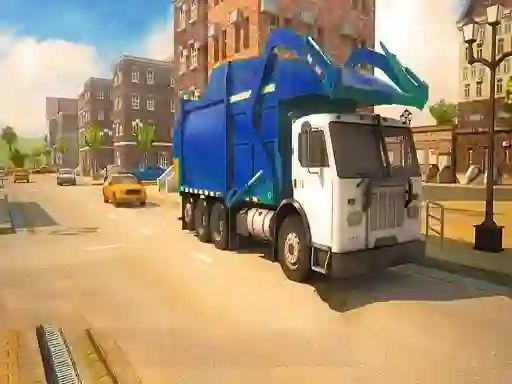 Spel Road Garbage Dump Truck Driver aanlyn