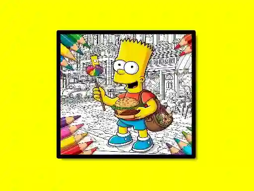 Spel Back To School Simpsons Coloring Book aanlyn