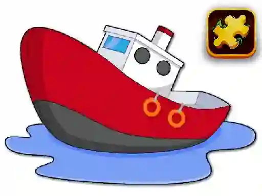 Spel Cartoon Ship Puzzle aanlyn