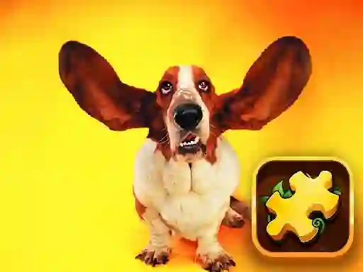 Spel Funny Dogs Puzzle aanlyn