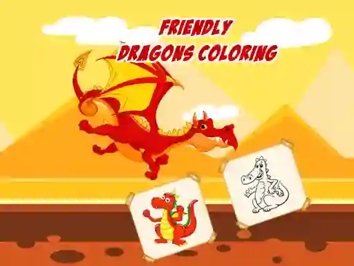 Spel Friendly Dragons Coloring aanlyn