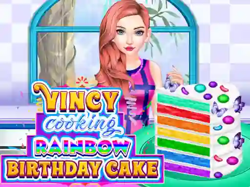 Spel Vincy Cooking Rainbow Birthday Cake aanlyn