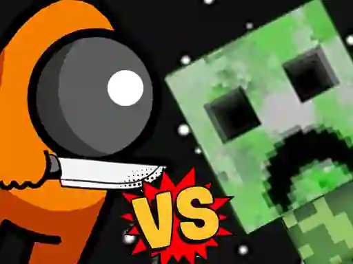 Spel Among vs Creeper Fight aanlyn