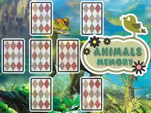 Spel Animals Cards Memory aanlyn