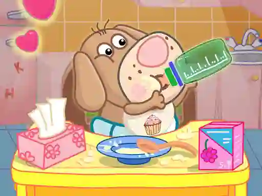Spel Hippo Baby Care Game aanlyn