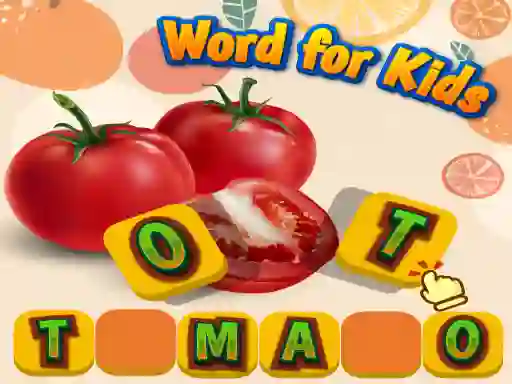 Spel Fruits and Vegetables Word for Kids aanlyn