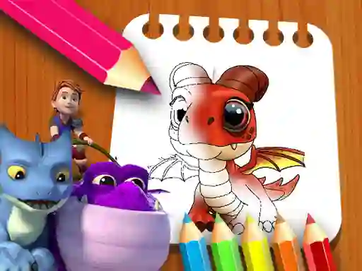 Spel Dragon Rescue Riders Coloring Book aanlyn