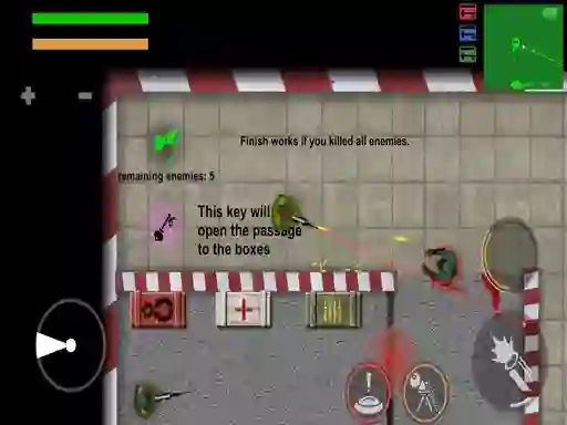 Spel Zombie War 2D aanlyn