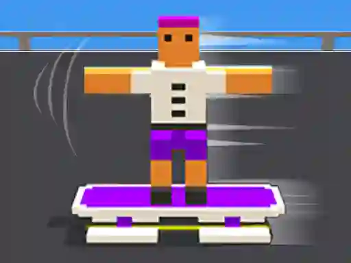 Spel Blocky Skater Rush aanlyn