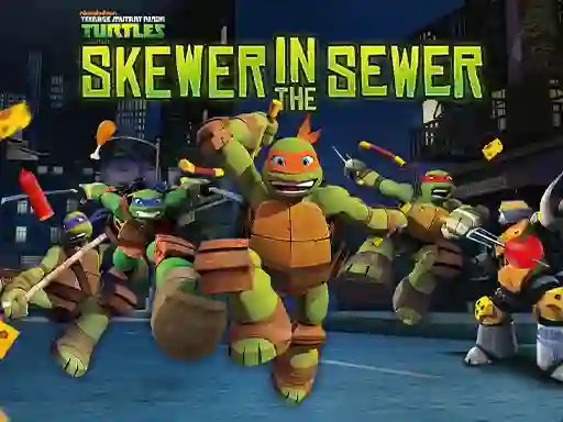Spel Teenage Mutant Ninja Turtles: Skewer in the Sewer aanlyn