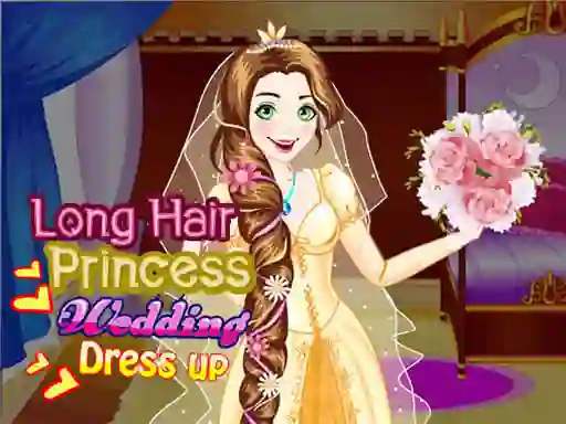 Spel Long Hair Princess Wedding Dress up aanlyn