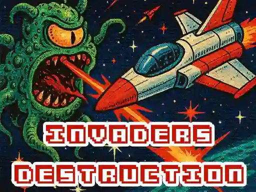 Spel Invaders Destruction aanlyn