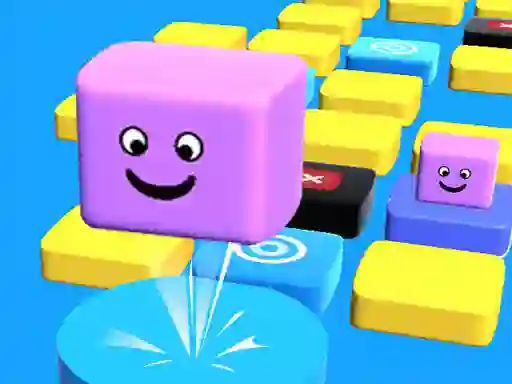 Spel Jump Stacky Cube 3D aanlyn