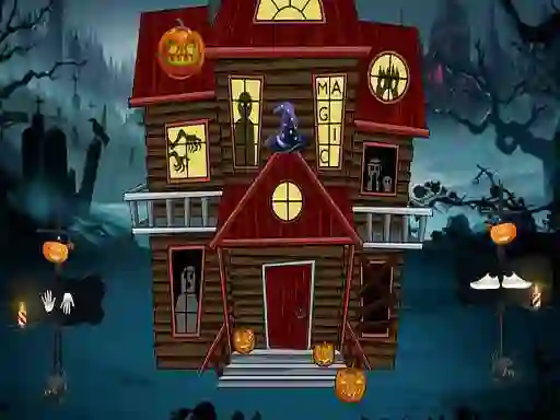 Spel Halloween Magic Lady Escape aanlyn