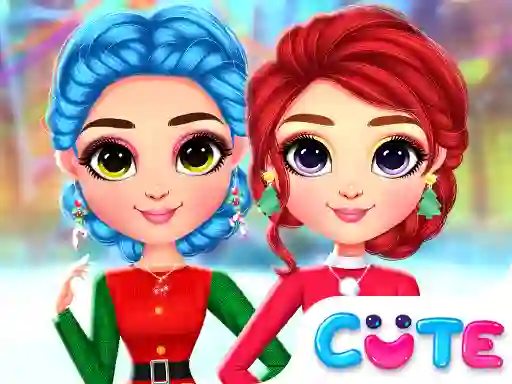 Spel Rainbow Girls Christmas Outfits aanlyn