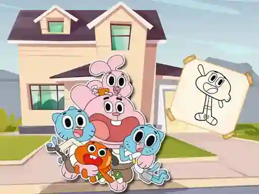 Spel World Of Gumball Coloring Game aanlyn