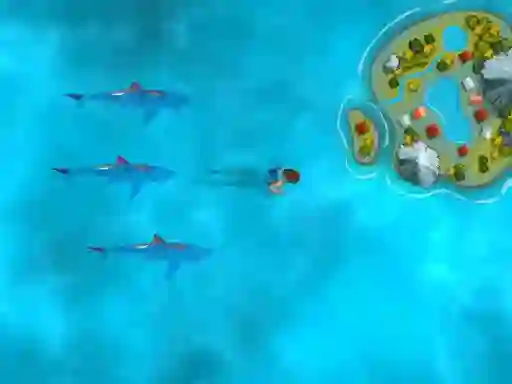 Spel Survive the Sharks aanlyn